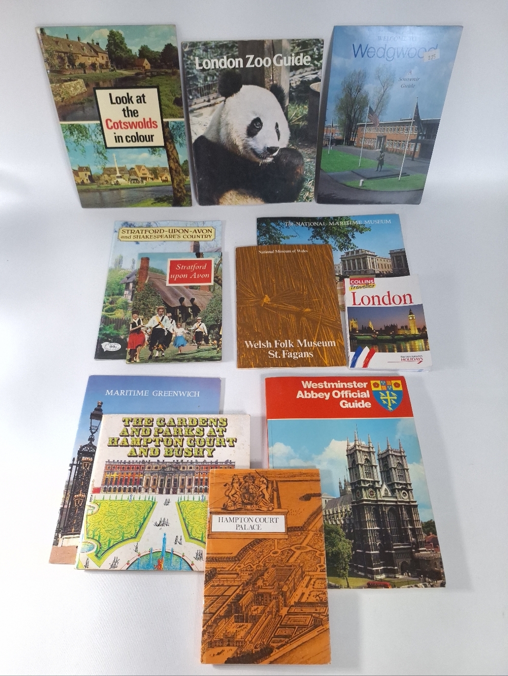 Vintage UK Travel Guidebooks Lot London Zoo Panda, Hampton Court, Westminster